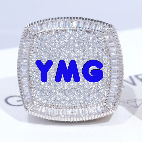 CUSTOM LETTER 3D ICED RING