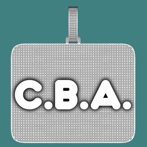 CUSTOM LETTER NECKLACE 3D BIG SQUARE