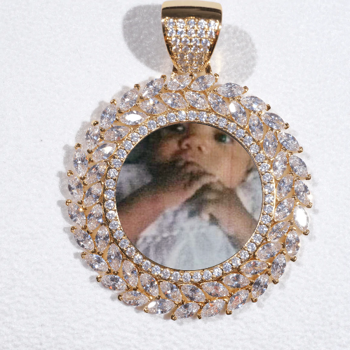 Large 3D Wheat Ear Custom Picture Pendant