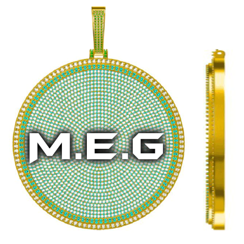 CUSTOM LETTER NECKLACE 3D BIG DISC
