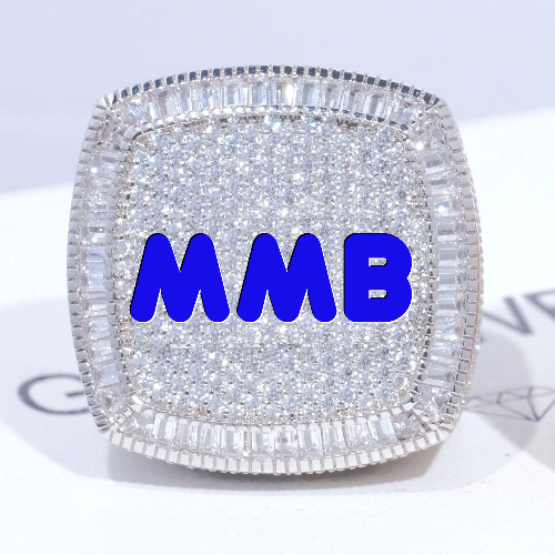 CUSTOM LETTER 3D ICED RING
