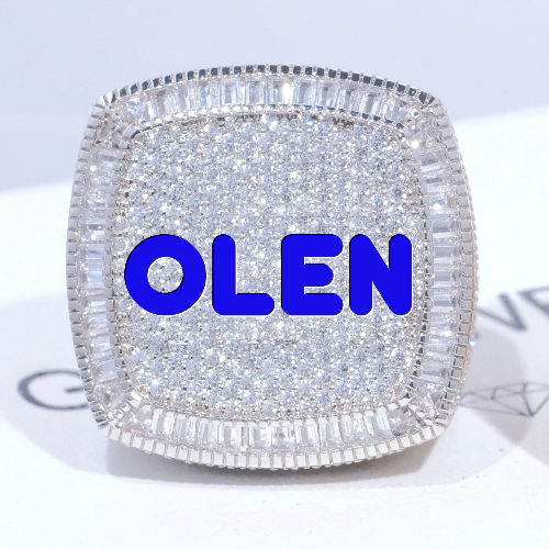 CUSTOM LETTER 3D ICED RING