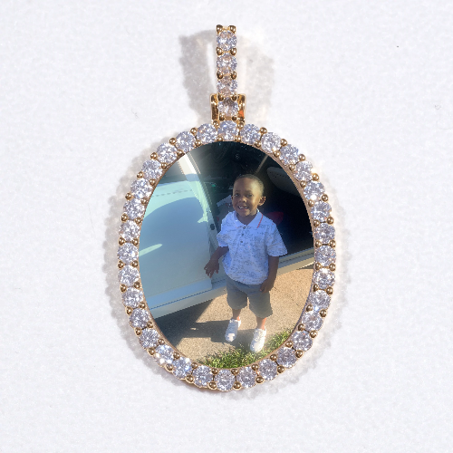 3D Oval Custom Picture Pendant