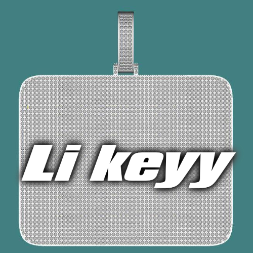 CUSTOM LETTER NECKLACE 3D BIG SQUARE
