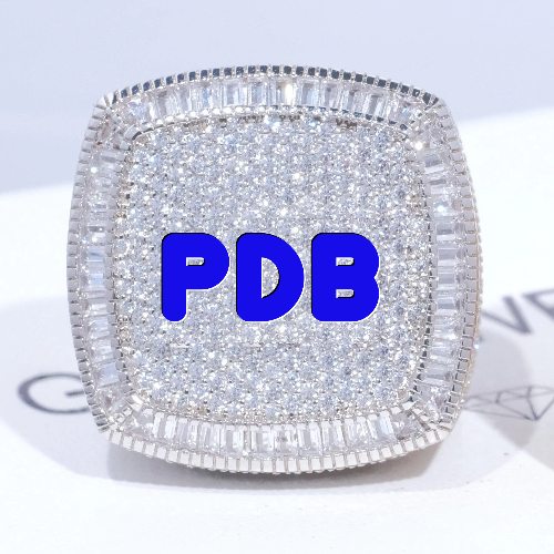 CUSTOM LETTER 3D ICED RING