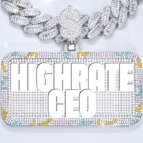 CUSTOM LETTER NECKLACE 3D COLORFUL SQUARE