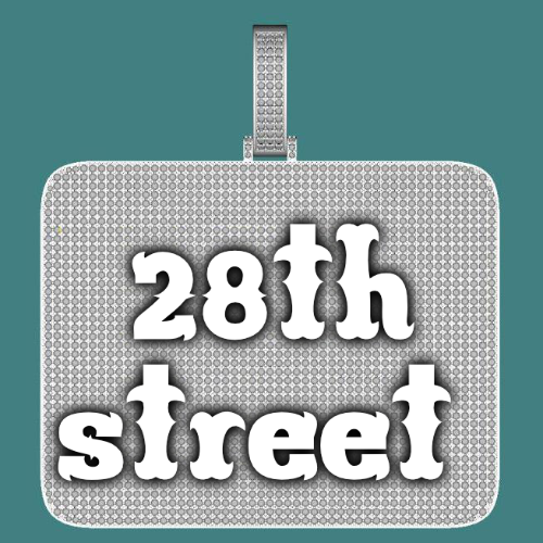 CUSTOM LETTER NECKLACE 3D BIG SQUARE