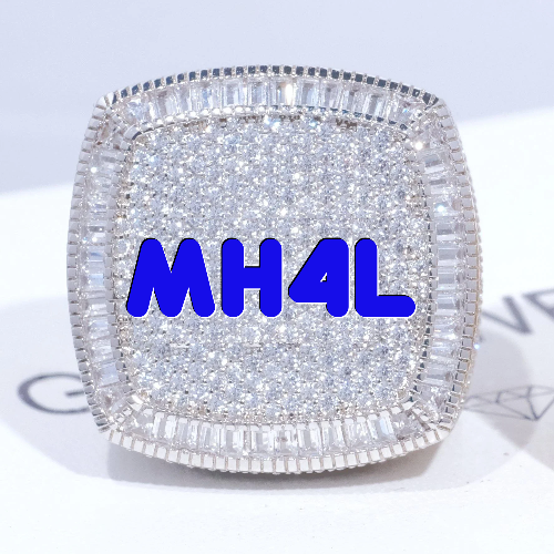 CUSTOM LETTER 3D ICED RING