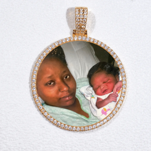 MEDIUM 3D CIRCLE CUSTOM PICTURE PENDANT