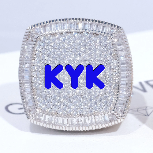 CUSTOM LETTER 3D ICED RING