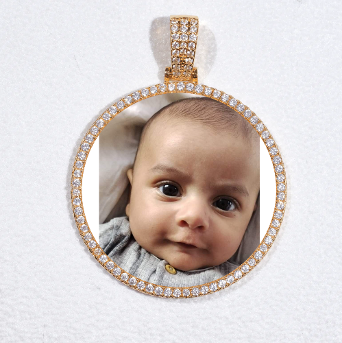 MEDIUM 3D CIRCLE CUSTOM PICTURE PENDANT