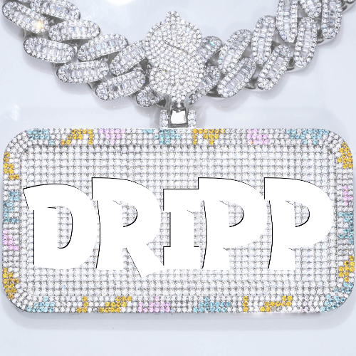 CUSTOM LETTER NECKLACE 3D COLORFUL SQUARE
