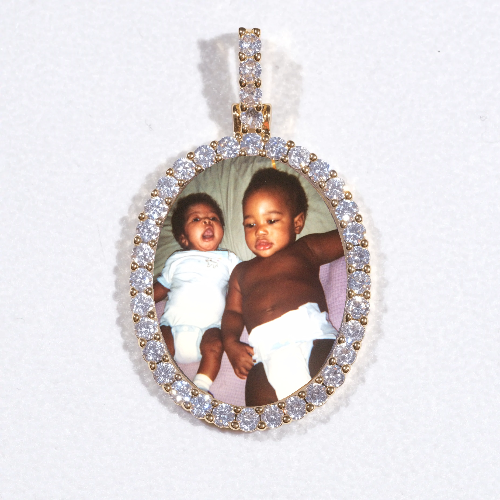 3D Oval Custom Picture Pendant