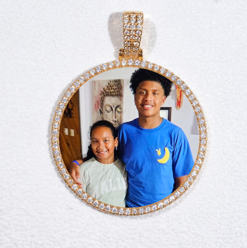 MEDIUM 3D CIRCLE CUSTOM PICTURE PENDANT