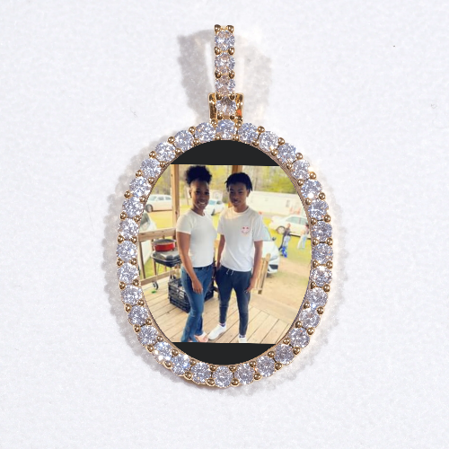 3D Oval Custom Picture Pendant