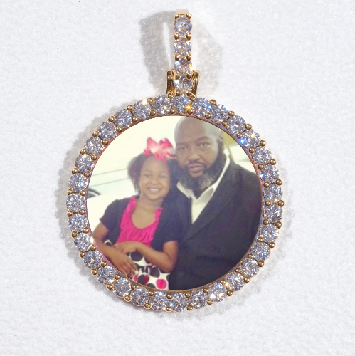 3D CIRCLE CUSTOM PICTURE PENDANT SMALL SIZE