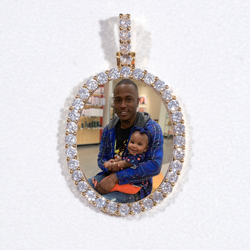 3D Oval Custom Picture Pendant