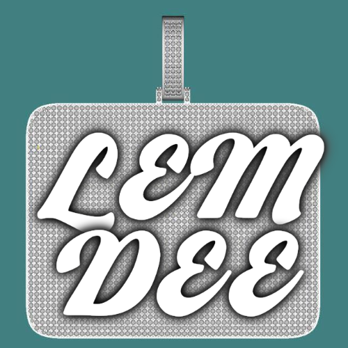 CUSTOM LETTER NECKLACE 3D BIG SQUARE