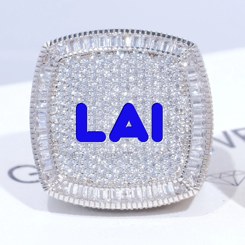 CUSTOM LETTER 3D ICED RING