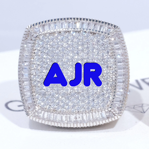CUSTOM LETTER 3D ICED RING