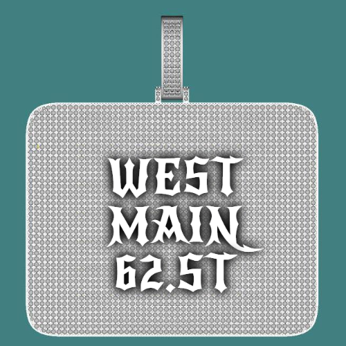 CUSTOM LETTER NECKLACE 3D BIG SQUARE