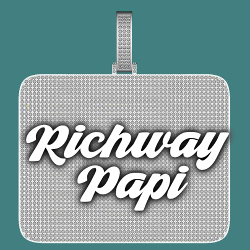 CUSTOM LETTER NECKLACE 3D BIG SQUARE
