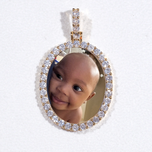3D Oval Custom Picture Pendant