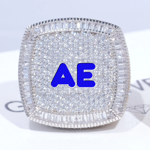 CUSTOM LETTER 3D ICED RING