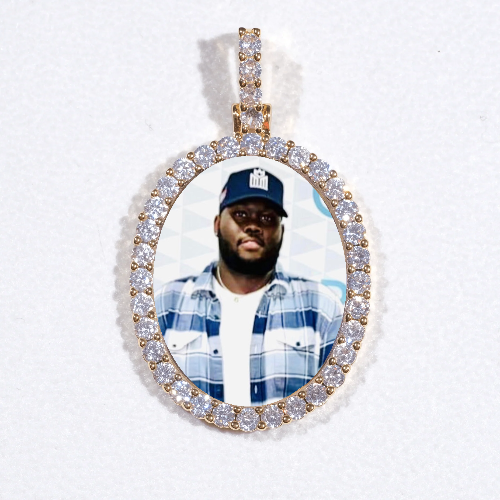 3D Oval Custom Picture Pendant
