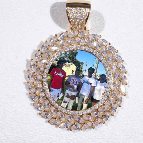 Large 3D Wheat Ear Custom Picture Pendant