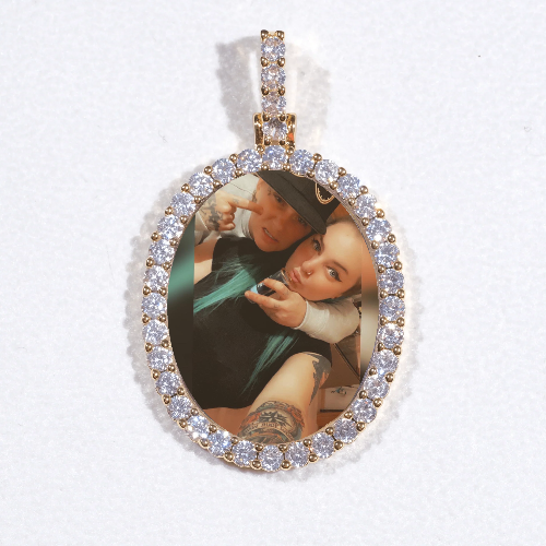 3D Oval Custom Picture Pendant