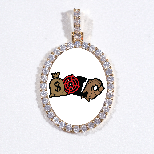 3D Oval Custom Picture Pendant