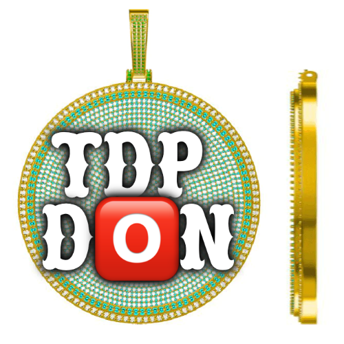 CUSTOM LETTER NECKLACE 3D BIG DISC