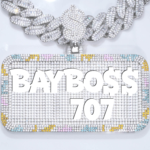CUSTOM LETTER NECKLACE 3D COLORFUL SQUARE