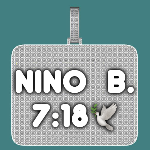 CUSTOM LETTER NECKLACE 3D BIG SQUARE