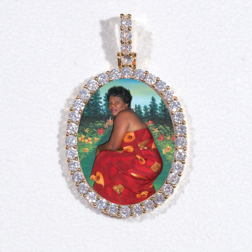 3D Oval Custom Picture Pendant