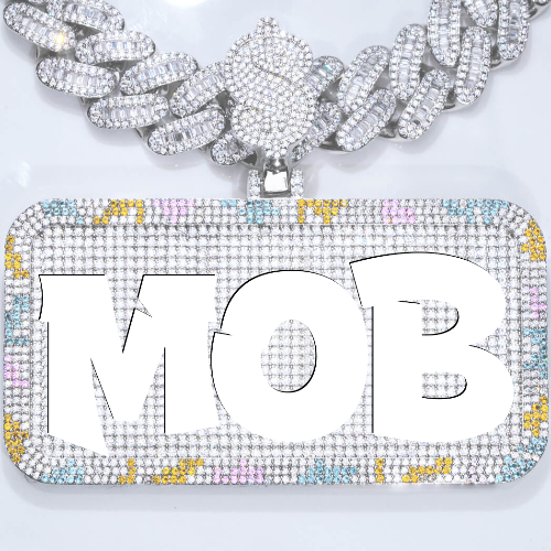 CUSTOM LETTER NECKLACE 3D COLORFUL SQUARE