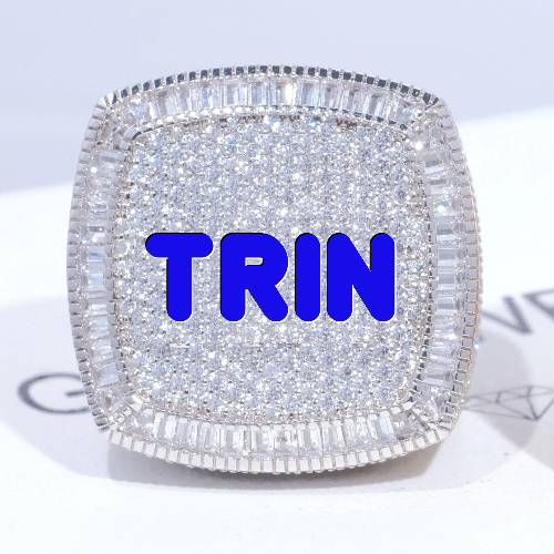 CUSTOM LETTER 3D ICED RING