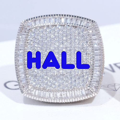 CUSTOM LETTER 3D ICED RING