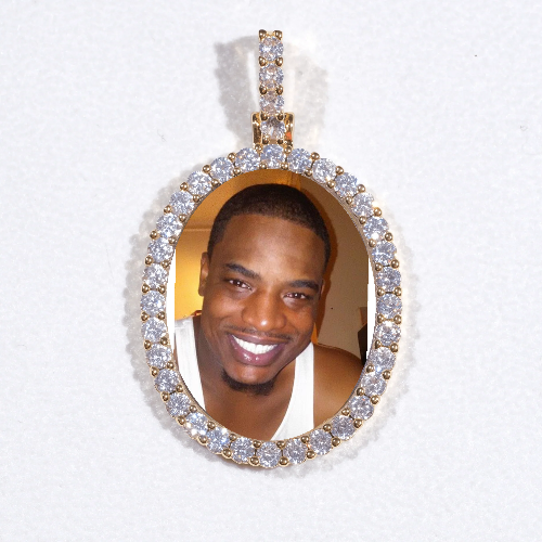 3D Oval Custom Picture Pendant