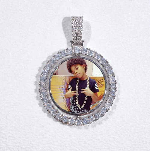 3D Spinning 2-Faced Custom Picture Pendant