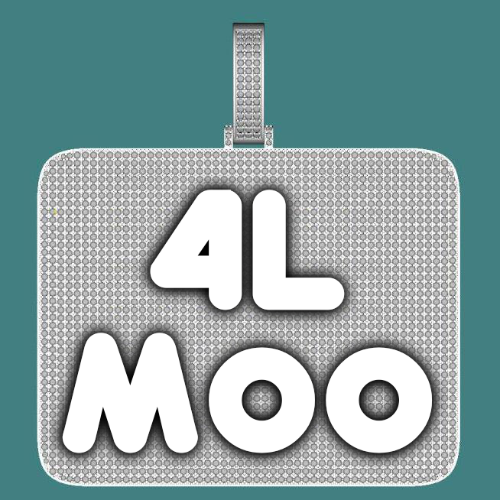 CUSTOM LETTER NECKLACE 3D BIG SQUARE