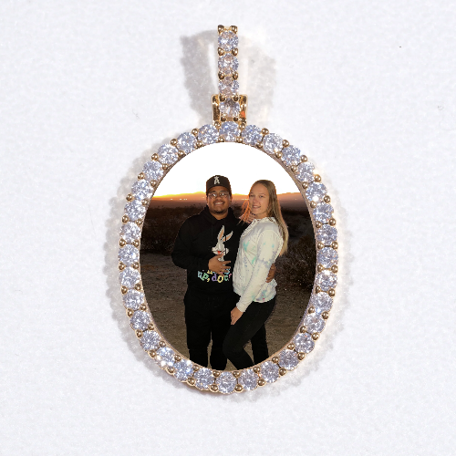 3D Oval Custom Picture Pendant