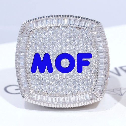 CUSTOM LETTER 3D ICED RING
