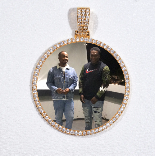 MEDIUM 3D CIRCLE CUSTOM PICTURE PENDANT