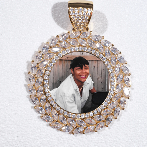 Large 3D Wheat Ear Custom Picture Pendant