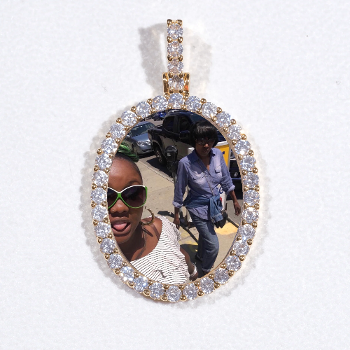 3D Oval Custom Picture Pendant