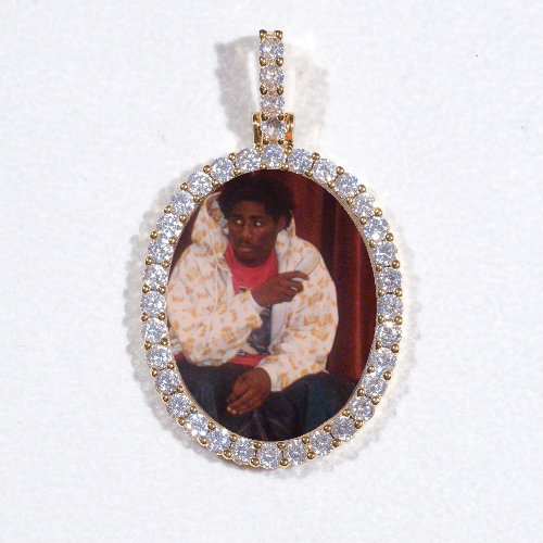 3D Oval Custom Picture Pendant