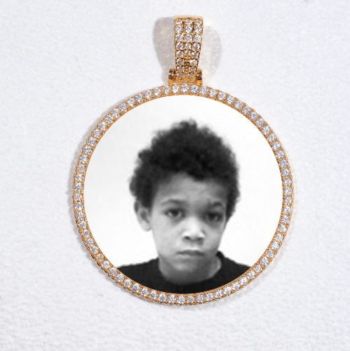 MEDIUM 3D CIRCLE CUSTOM PICTURE PENDANT