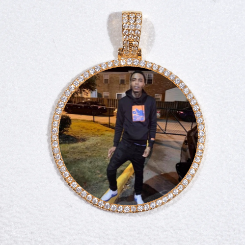 MEDIUM 3D CIRCLE CUSTOM PICTURE PENDANT